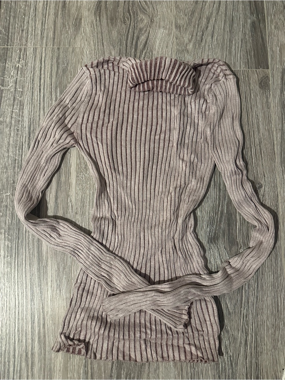 Express Ribbed Long Sleeve Turtleneck Sweater - pink